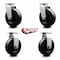 Service Caster 6 Inch Polyolefin Caster Set with Roller Bearings 2 Swivel 2 Rigid SCC SCC-20S620-POR-2-R-2 - alternate 2